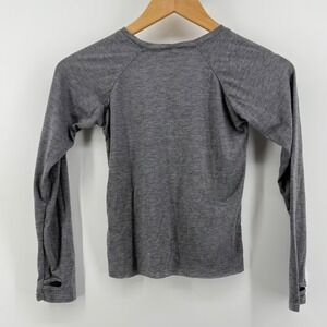 Girls Small Gray Cozy Long Sleeve Thumb Hole Top NWT Soft Stretch Casual Tee